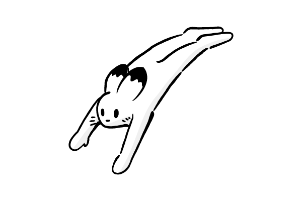 飛びこむウサギ