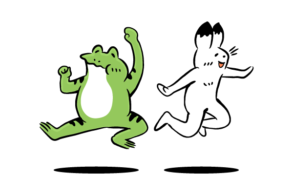 喜びのジャンプ