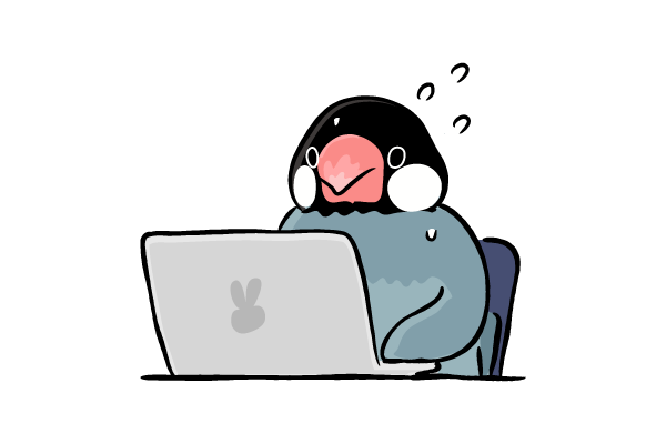 お仕事する文鳥