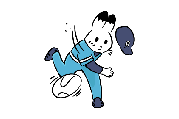 ピッチャーなウサギ