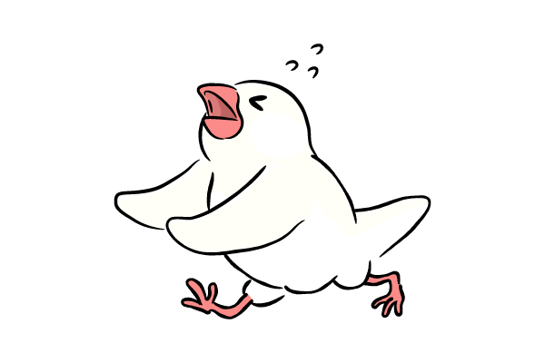 逃げる文鳥