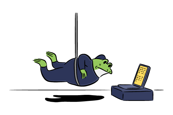 潜入するスパイなカエル