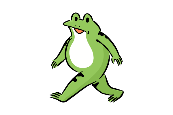 歩くカエル