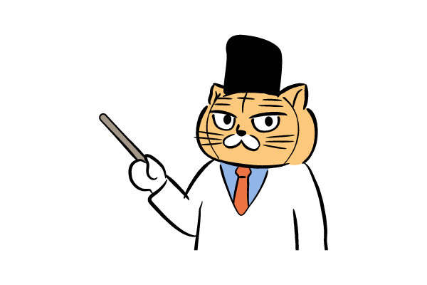 講義するネコ医師