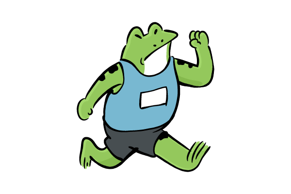 マラソンランナーなカエル