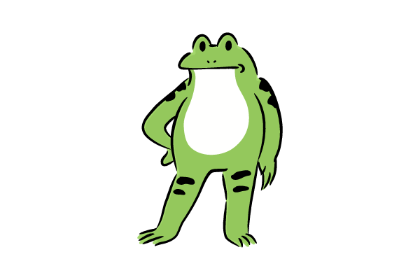 モデル立ちなカエル