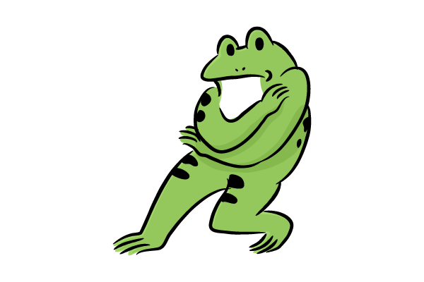 ジョジョ立ちな戯画　カエルver