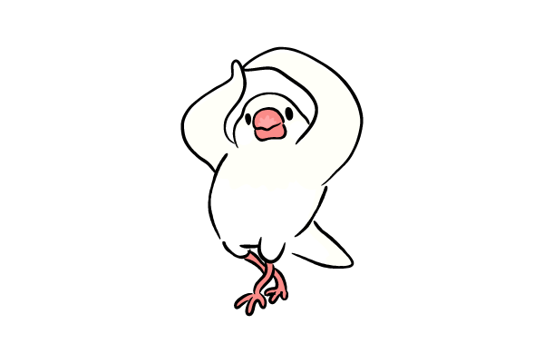 ジョジョ立ちな戯画　文鳥ver