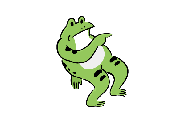 ジョジョ立ちな戯画　カエルver 2