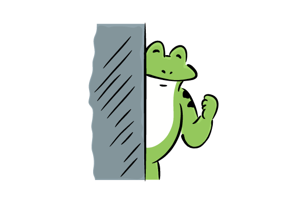 陰ながら応援してます　カエルver