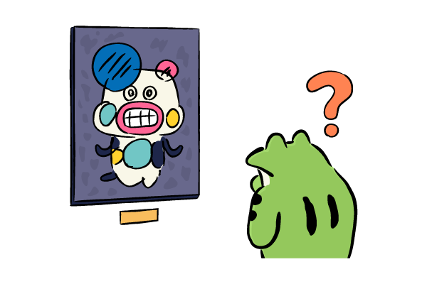 絵の良さがわからないカエル