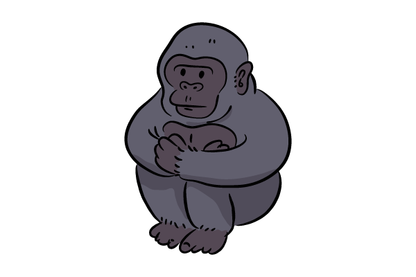 しょんぼりゴリラ