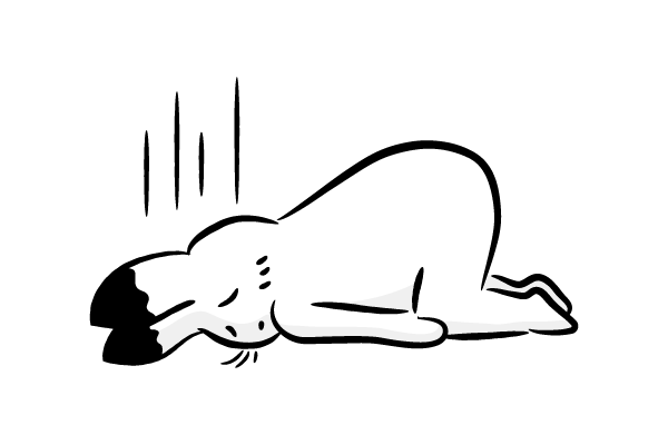 落ち込むウサギ