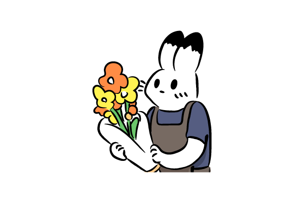 ウサギのお花屋さん