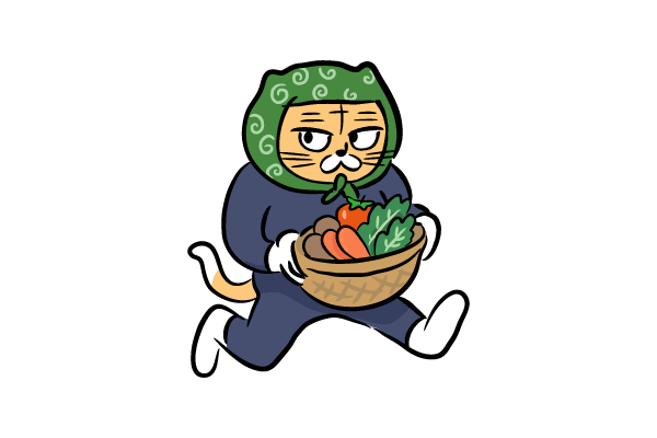 野菜泥棒　ネコver