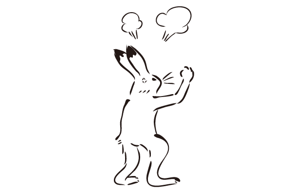 怒るウサギのイラスト