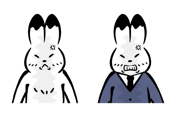 怒り心頭なウサギ